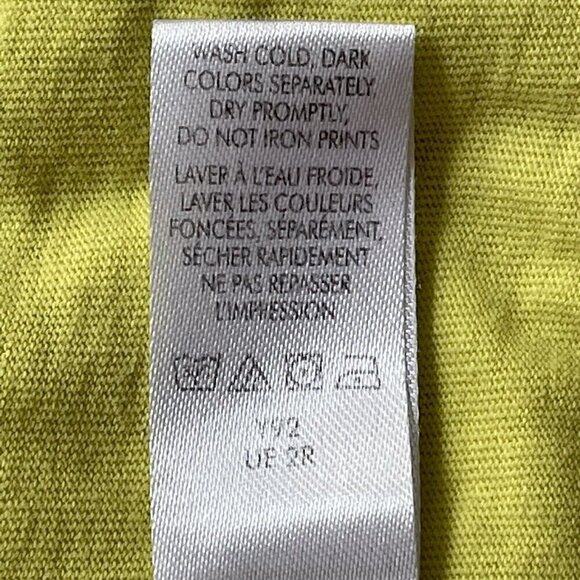 VTG 90s CK1 V-Neck Short Sleeve Shirt Raised Mini Square Front Green Men’s L - Picture 9 of 11